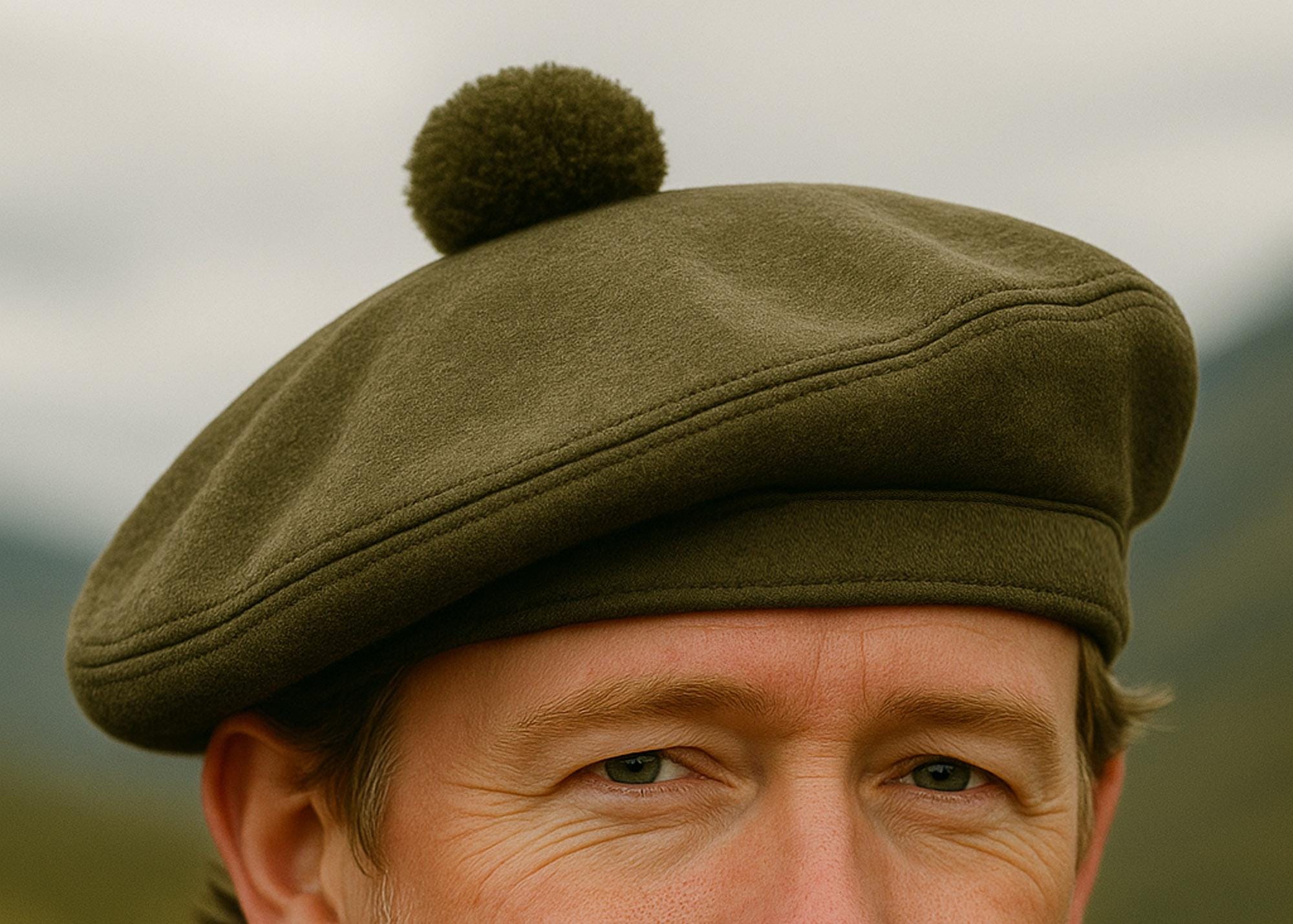 Scottish Tam O' Shanter Hat | Highland Dress Bonnet | Men's Wool