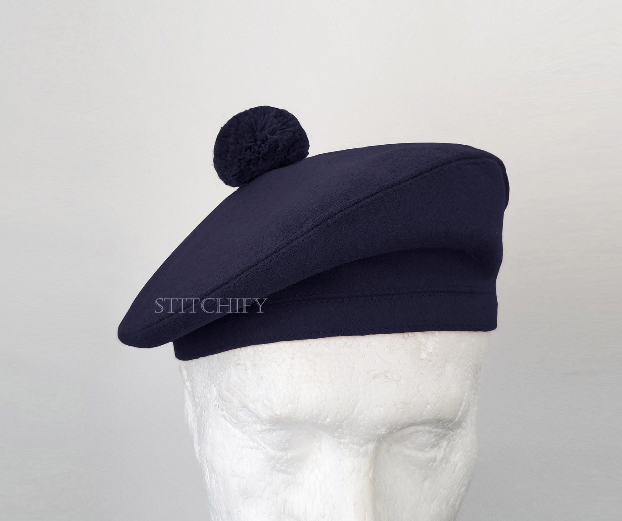 Tam O'shanter Hat, Blue Tam, Handmade Highlands Cap, Traditional