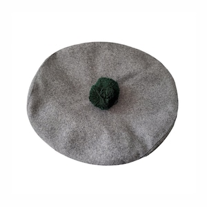 Tam O' Shanter, Tam Hat, Scottish Bonnet, Grey Wool Beret, Tammy, Highlander Cap, Bonnie