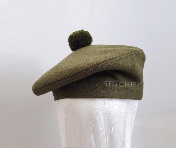 Tam O Shanter Hat, Scottish Tam, Military Style Bonnet, Scots Cap