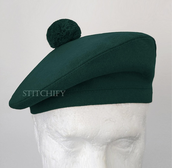 Green Highland Tam O'shanter Hat | Scottish Wool Tam, Scot's
