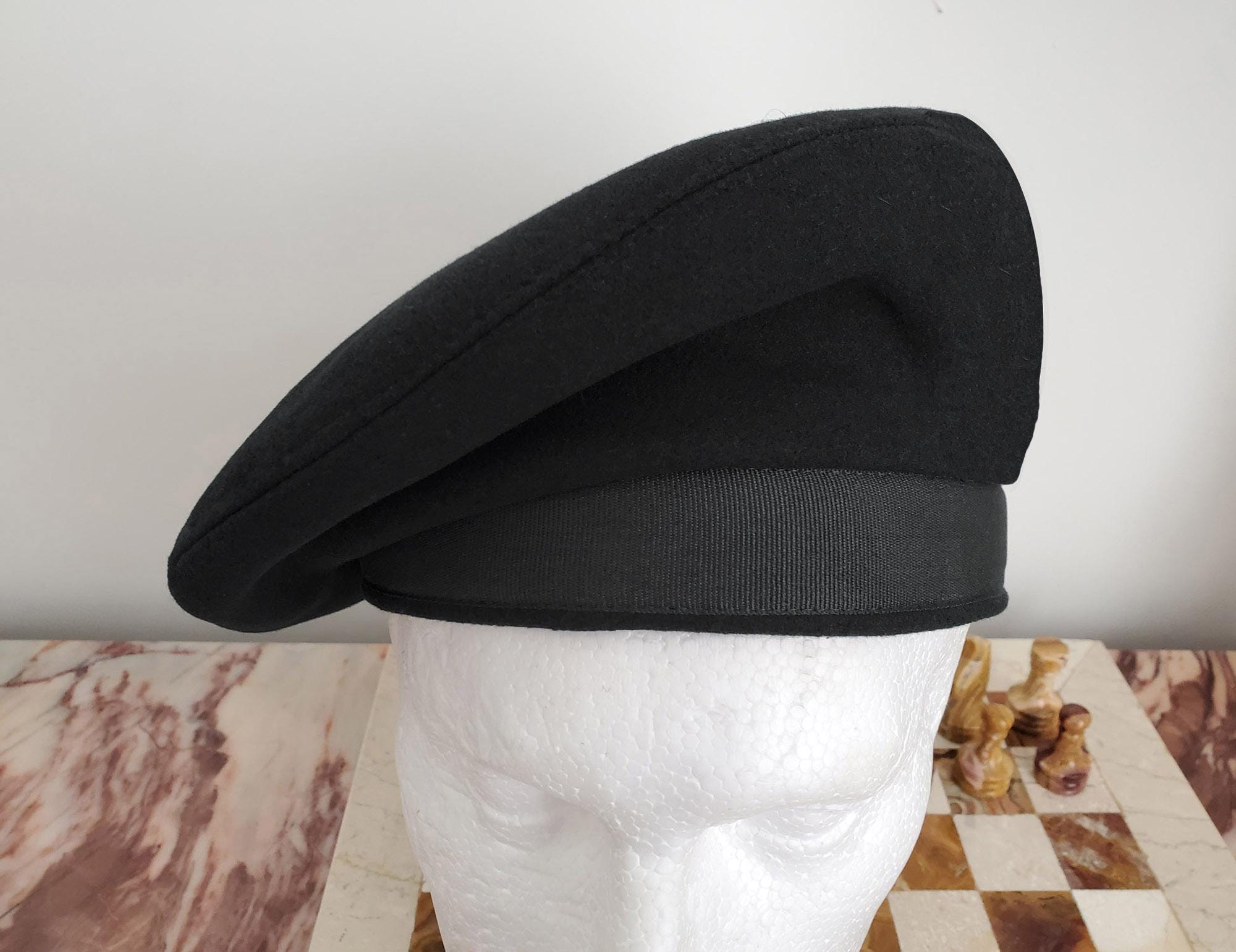 Black Beret, Scottish Bonnet, Winter Hat, Felt Hat, Party Outfit, Casual Wear, Men's Tam, Old Hat, Gift