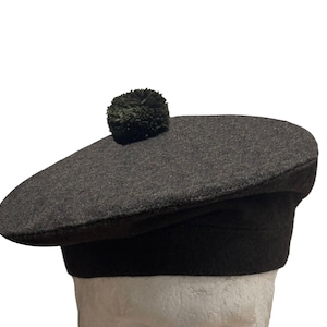 Brown Highlander Tam, Tam O Shanter, Scottish Bonnet, Scottish Tam, Winter Hat, Men&#39;s Tam, Party Outfit, Beret, Gift