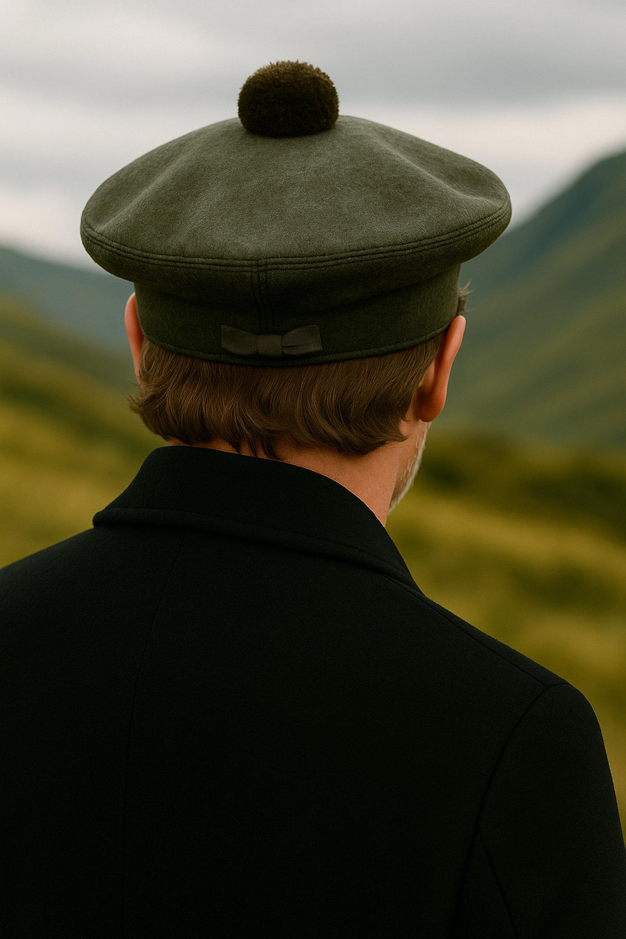 Scottish Tam O' Shanter Hat | Highland Dress Bonnet | Men's Wool