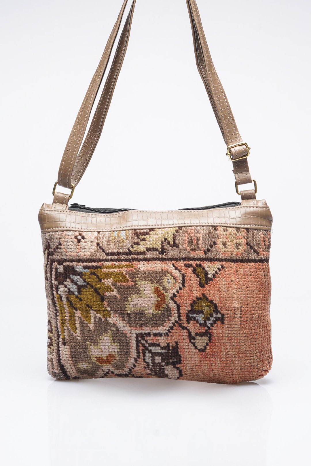 Vintage Rug Bag Handmade Rug Hand Tooled Bag Ethnic Kilim Bag Woman's ...