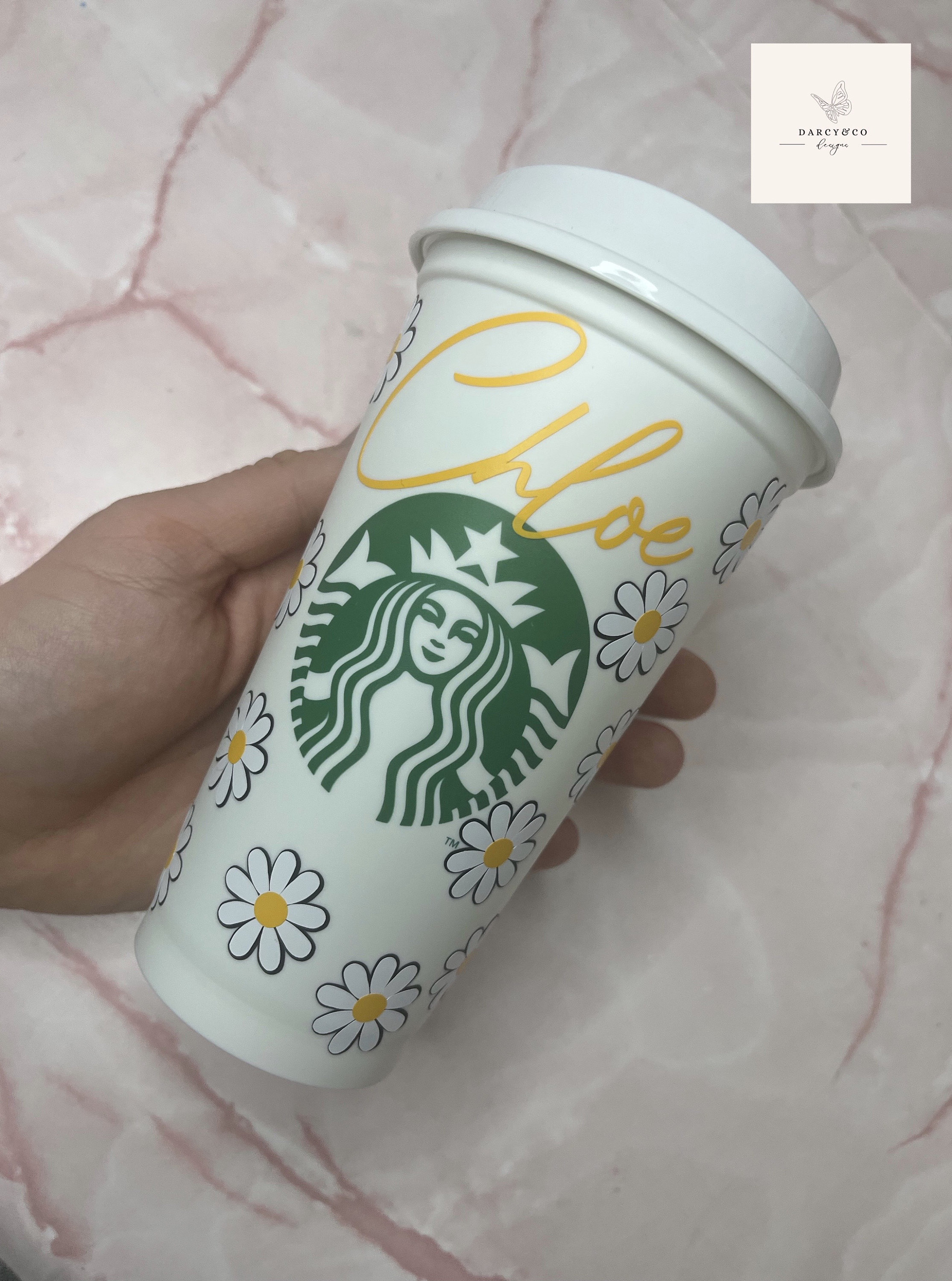 Starbucks Daisy Cold & Hot Cup Bundle Hot and Cold Cup Duo Etsy UK
