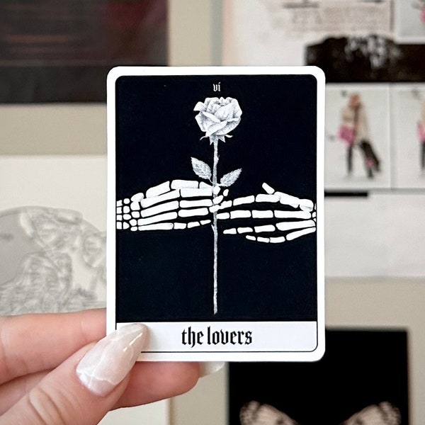 The Lovers Sticker  |  Tarot Style Matte Decal  |  Romantic Gifts