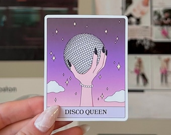Disco Ball Dancing Queen Sticker  |  Tarot Style Glossy Decal  |  Gifts for Dancers