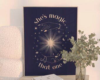 Magic Energy Poster  |  Manifestation Art Print  |  Female Creativity |  Multiple Sizes
