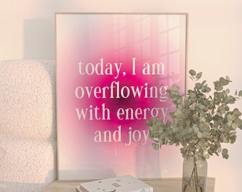 Personalized Affirmation Poster  |  Custom Mantra Wall Art  |  Favorite Saying Art Print