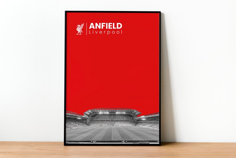 Liverpool FC Anfield Stadium Poster Football Wall Art Reds Memorabilia