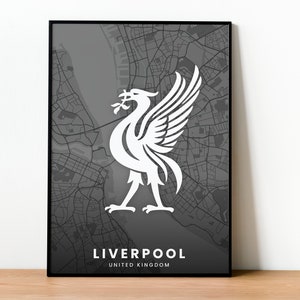 Afiche del pájaro del hígado de Liverpool / Celebre el pájaro del hígado