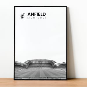 Liverpool FC Anfield Stadium Poster | Football Wall Art | Reds Memorabilia | Soccer Gift Idea 2024