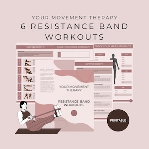 Resistance band workout printable store