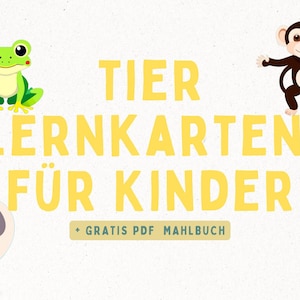 Tierische Abenteuer: 16 Lernkarten für Kinder mit entzückenden Tiermotiven