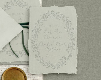Floral Wedding Save the Date Template | Editable Vintage Design (Digital Download)