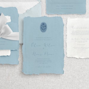 Set di modelli di inviti di nozze stampabili con stemma floreale disegnato a mano / Inviti di nozze floreali modificabili con dettagli di nozze e biglietto RSVP