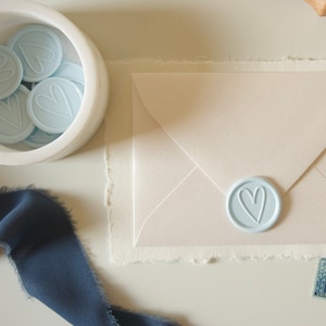 Heart Wax Seals, Self Adhesive | Wedding Invitation Wax Stamp | Peel and Stick Wax Seal | Custom Love Wax Seal Sticker for Envelope