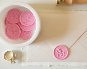 Mr. & Mrs. Wax Seals, Self Adhesive Wedding Invitation Stickers