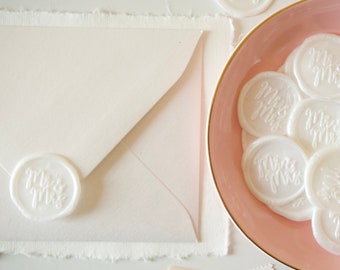 Mr. & Mrs. Pearl White Wax Seals – Wedding Invitation Stickers
