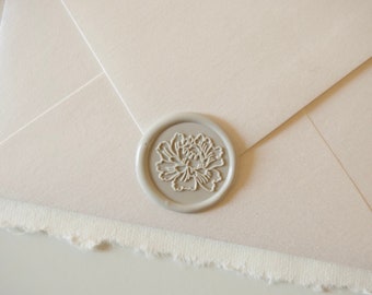 Peony Wax Seals, Self Adhesive Floral Stickers, Wedding Invitations