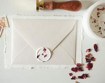 Dried Rose Petal Wax Seals, Self Adhesive Wedding Invitation Stickers