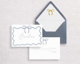 Digital Download Bridesmaids Proposal Template Card with Bows