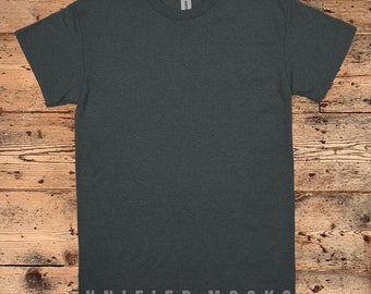 Dark Heather Gildan 5000 Heavy T-Shirt •  Mockup / Mock • 300dpi JPG / JPEG