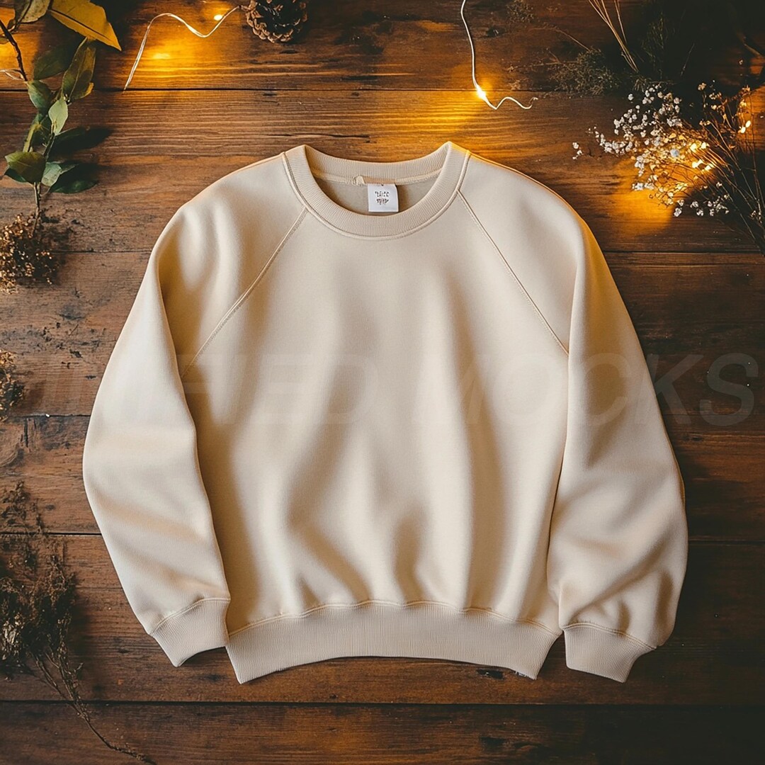 Simple Silhouette Brushed Hacci Sweater in Sand Beige