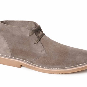 Catesby Mens Leather Hemsby Desert Boot Cx41 Suede Chukka Ankle Summer Boots Grey