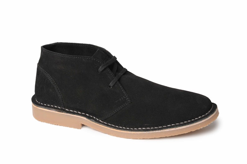 Catesby Mens Leather Hemsby Desert Boot Cx41 Suede Chukka Ankle Summer Boots Black