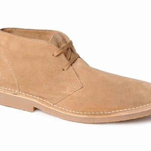 Catesby Mens Leather Hemsby Desert Boot Cx41 Suede Chukka Ankle Summer Boots Sand