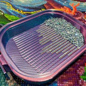 Mid sized diamond art tray "The Mugly" stackable with plug for diamond dots, 5d painting