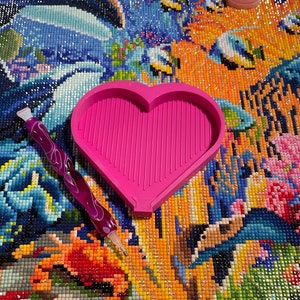 Love Heart Diamond Art Tray - Add Sparkle to Your Crafting Sessions, A Unique Valentine's Gift Idea