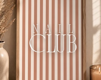 Nailclub-print | Minimalistische salonmuurkunst (digitale download)