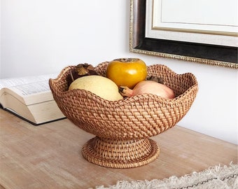 Bamboo and rattan fruit baskets, utensil baskets, kitchen utensils, decorative items, housewarming gifts , High quality handmade baskets