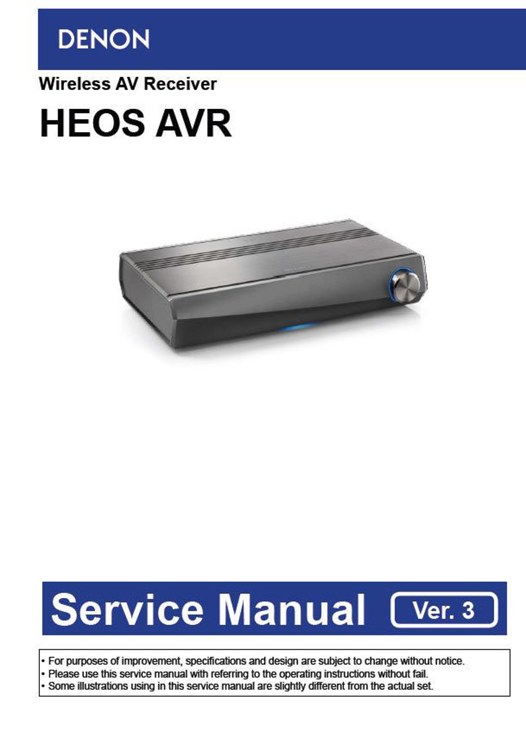 Denon HEOS AVR V3 Service Manual PDF SBTDN1271 Etsy