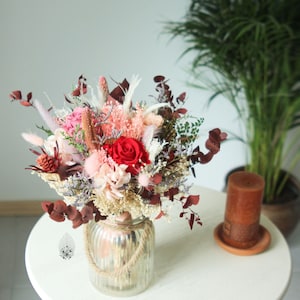 PIYA bouquet dried flowers, eternal roses, bouquet of country flowers, wedding flower bouquet, country centerpiece, bridal flowers
