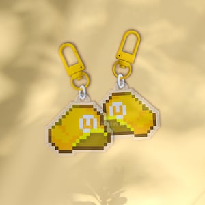 Wario-Cap-Schlüsselanhänger | Mario Schlüsselanhänger, Gamer Schlüsselanhänger, Super Mario Schlüsselanhänger, Pixel Art Schlüsselanhänger, personalisierter Schlüsselanhänger, Retro Gamer