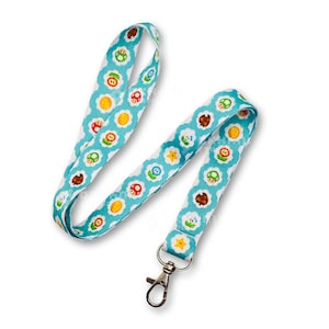 Super Mario Schlüsselband | Stoff-Schlüsselanhänger, lustiges Gamer-Lanyard mit rotem Pilz, Goldmünze, Feuerblume, Eis, Bumerang, Blatt, Stern, Power-Ups