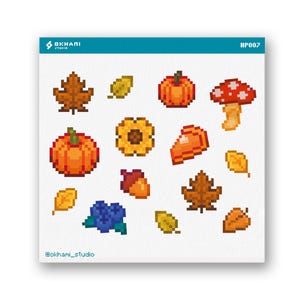Feuille d'autocollants d'automne | Autocollants mignons pour journal, agenda et calendrier, pour scrapbooking, bullet journal et organisation