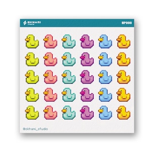 Stickerbogen mit Gummienten | Süße Journal-, Planer- und Kalenderaufkleber für Scrapbooking, Bullet Journals und zum Organisieren