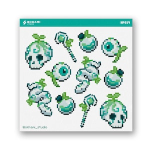 Folha de adesivos da Selva Amaldiçoada | Adesivos fofos para diário, planejador e calendário para scrapbooking, bullet journals e organização