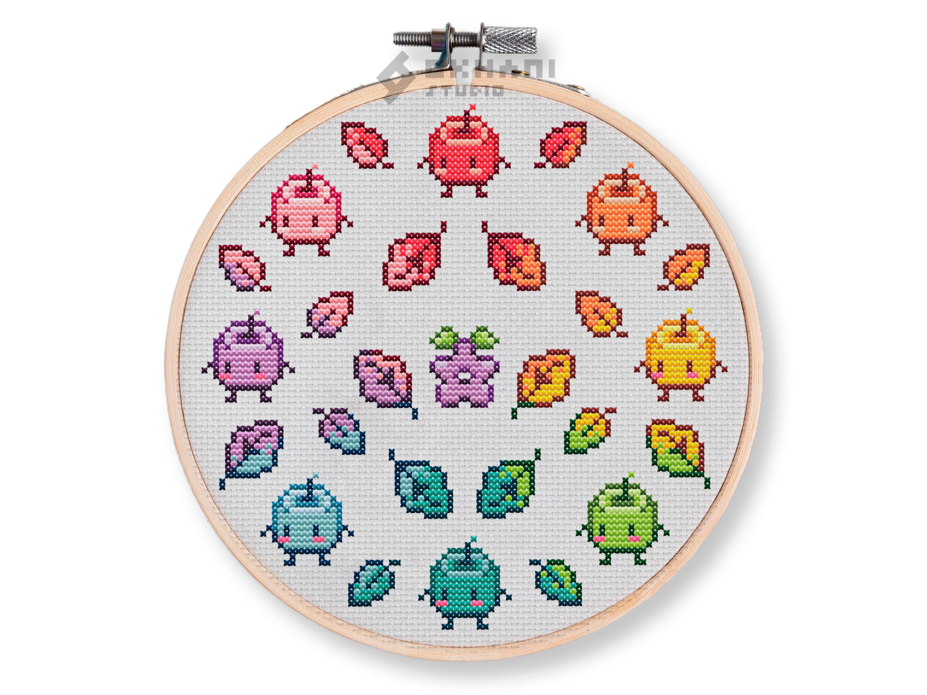 Butter goods ピンクステッチ 激レア Junimo Cross Stitch Pattern | Stardew Valley Inspired Embroidery