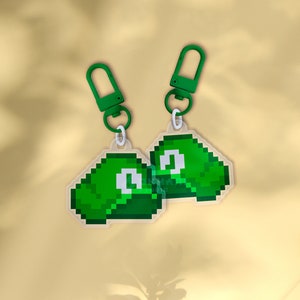 Luigi Mütze Schlüsselanhänger | Mario Bros Schlüsselanhänger, Gamer Schlüsselanhänger, Super Mario Schlüsselanhänger, Pixel Art Schlüsselanhänger, personalisierter Schlüsselanhänger, Retro Gamer