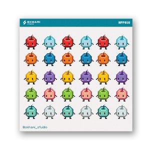 Planche d'autocollants Stardew Junimos | Autocollants mignons pour journal, agenda et calendrier, pour scrapbooking, bullet journal et organisation
