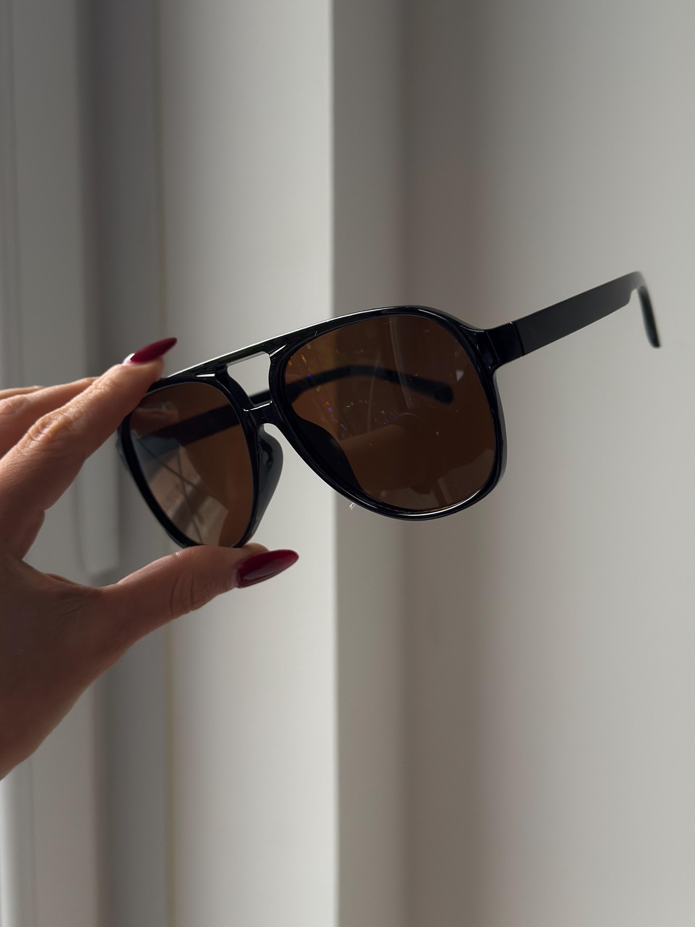 Classic Black Women\'s Sunglasses with Brown Lenses TF4148 main image 4