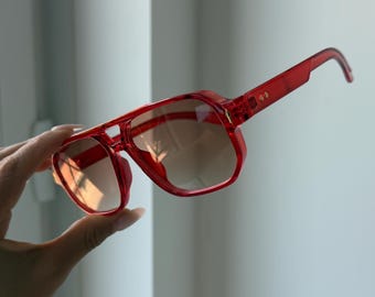 Red sunglasses Gradient tea lenses pilot unisex
