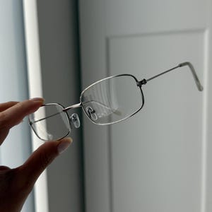 Rectangle Silver frame glasses silver Wire Frame Sunglasses