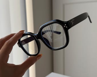 Retro Black sunglasses squared frame clear glasses